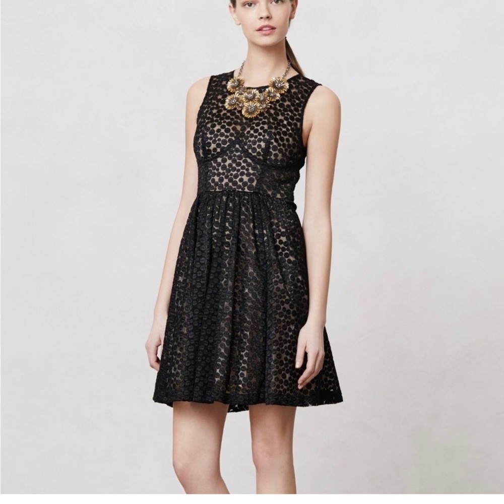 Plenty by Tracy Reese black sheer sleeveless dress, Size 0